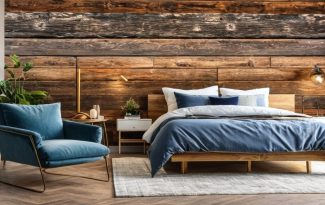 Photo accent wall with photo wallpaper