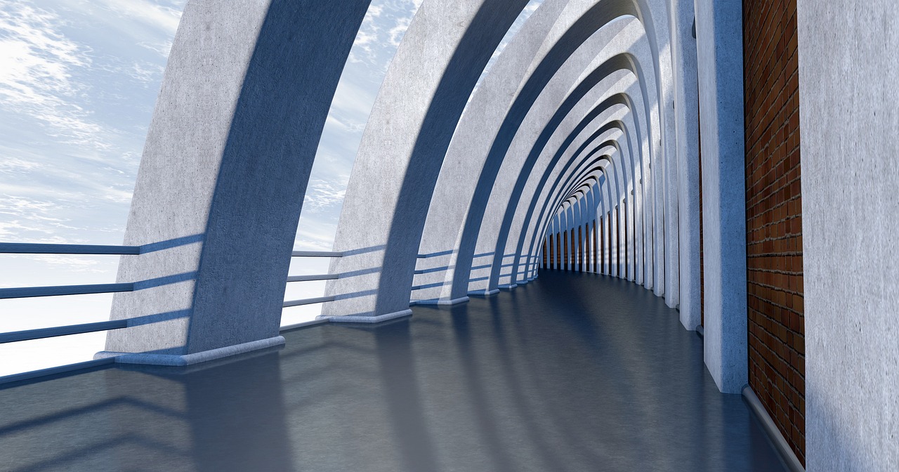 Abstracte 3D muurkunst accentueert modern interieur.